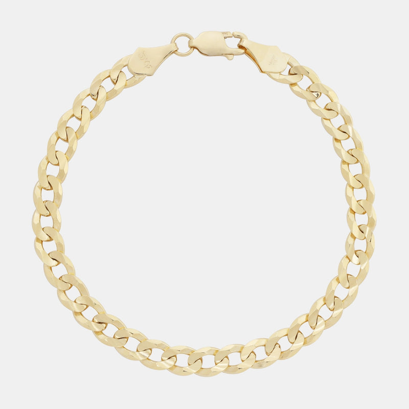 Curb 8mm (Oro Sólido) Pulsera - Triangulum Workshop