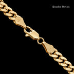 Detalle del broche de Cadena Cuban Link 5mm en oro sólido
