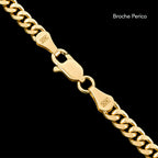 Detalle del broche de caja de Cadena Cuban Link 4mm Oro Sólido 14K