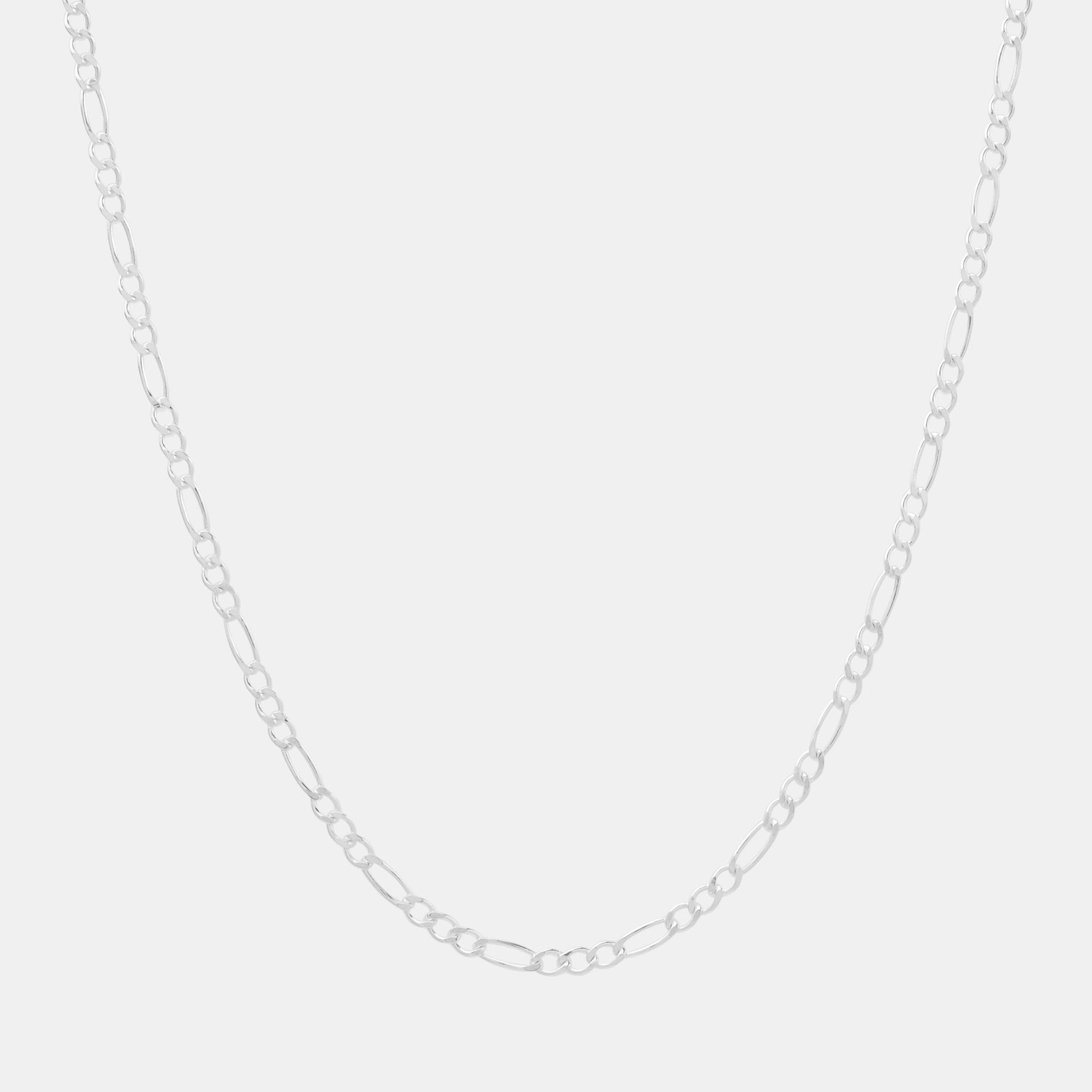 Figaro 3x1 2mm (Plata) Cadena - Triangulum Workshop