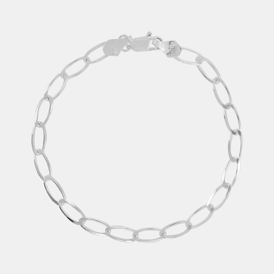 Figaro OX1 Ligera 4mm (Plata) Pulsera - Triangulum Workshop