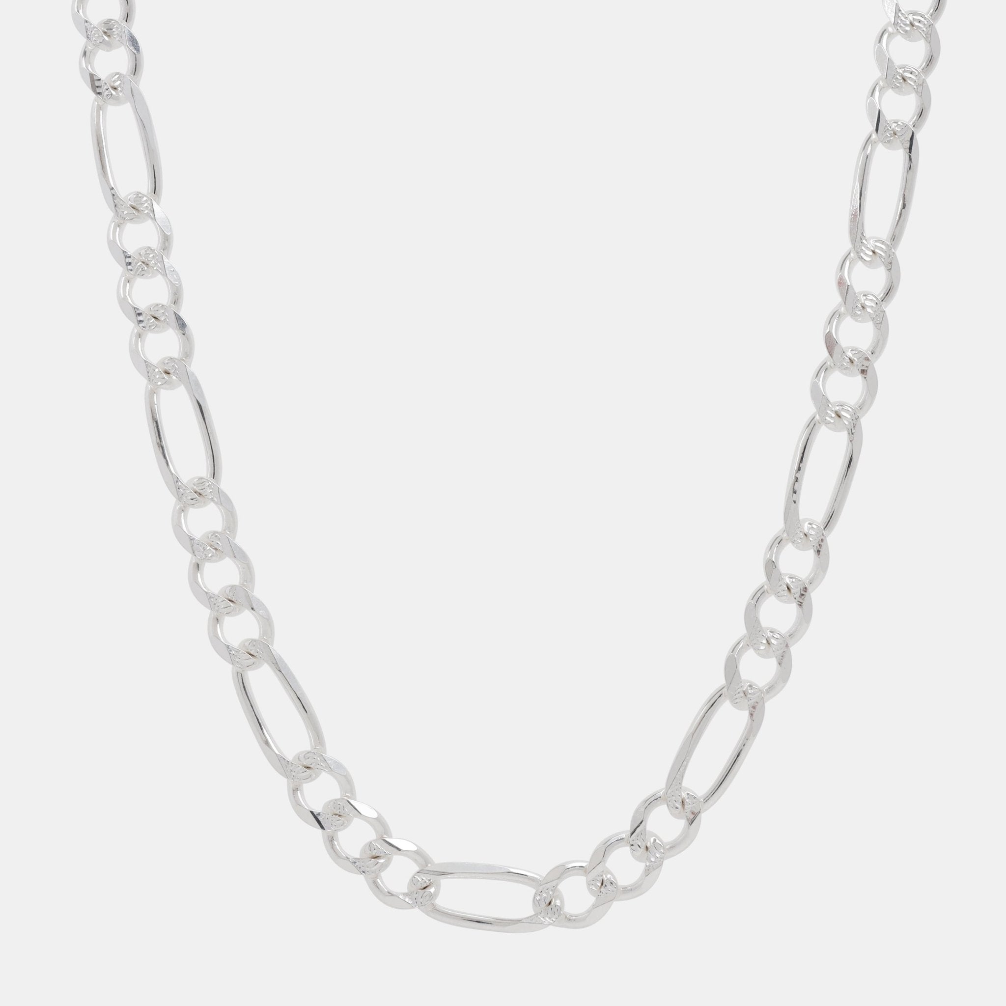 Fígaro Súper Zegrinada 7mm (Plata) Cadena - Triangulum Workshop