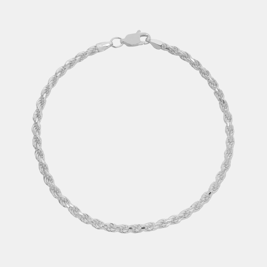 Rope 4mm (Plata) Pulsera - Triangulum Workshop