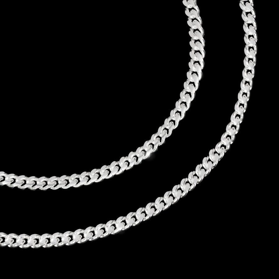 Set Cuban Link 3mm (Plata) - Triangulum Workshop