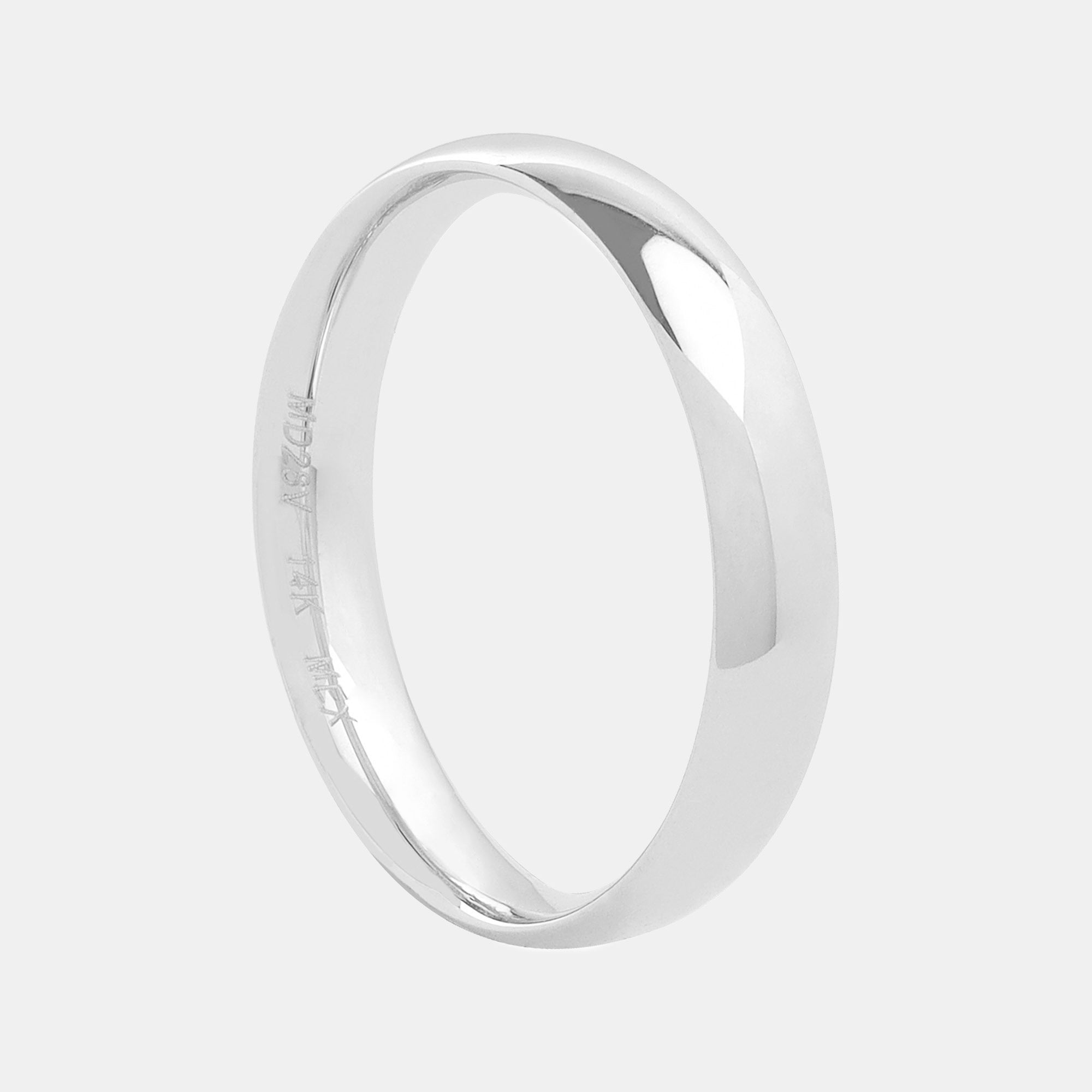 4mm Argolla Clásica (Oro Blanco) - Triangulum Workshop