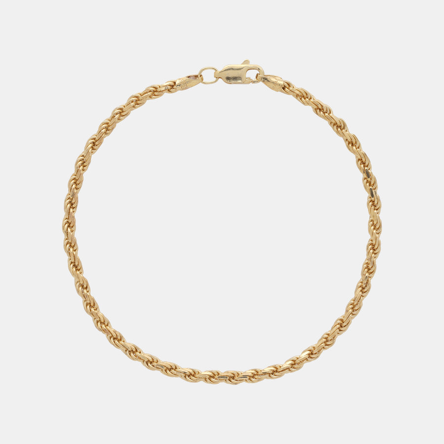 Rope (Gold) 3mm Bracelet
