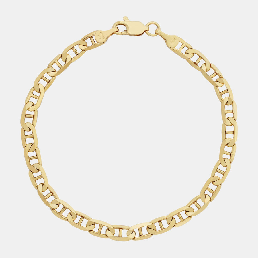 Ancla Martillada 5mm (Solid Gold) Bracelet - Triangulum Workshop