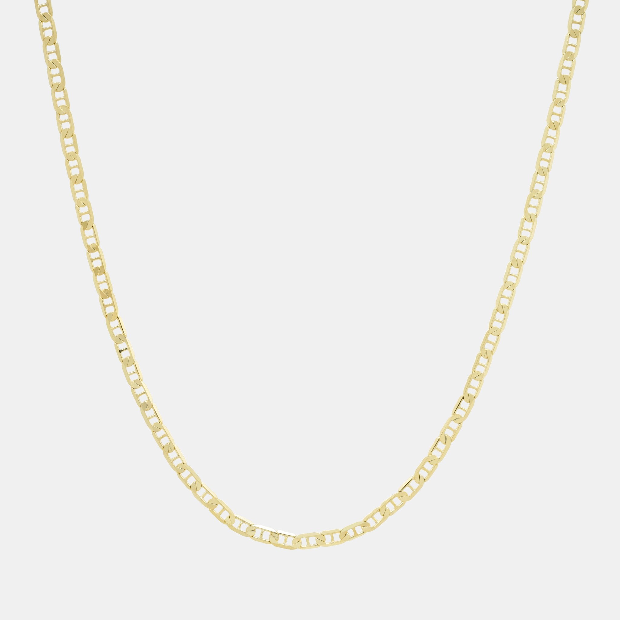 Cadena Ancla Martillada (Solid Gold) 3mm - Triangulum Workshop