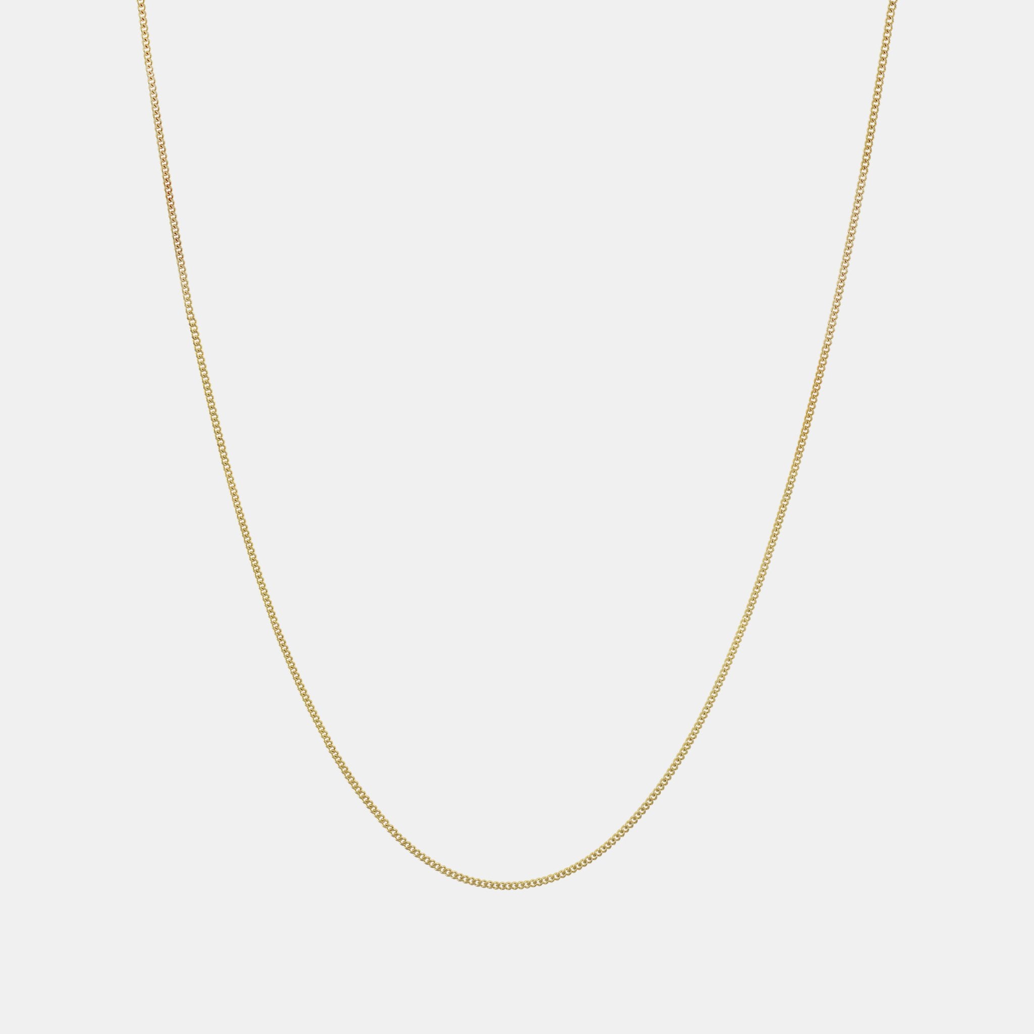 Cadena Cuban Link 1mm de oro sólido 14K