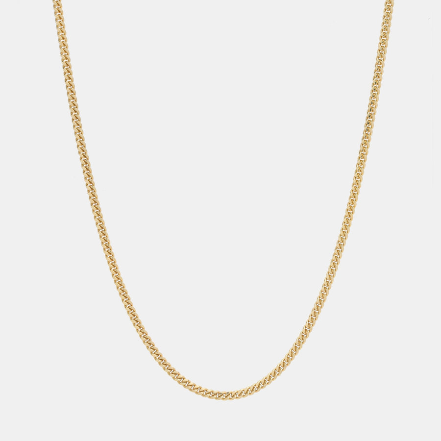 Cadena Cuban Link 3mm de oro sólido