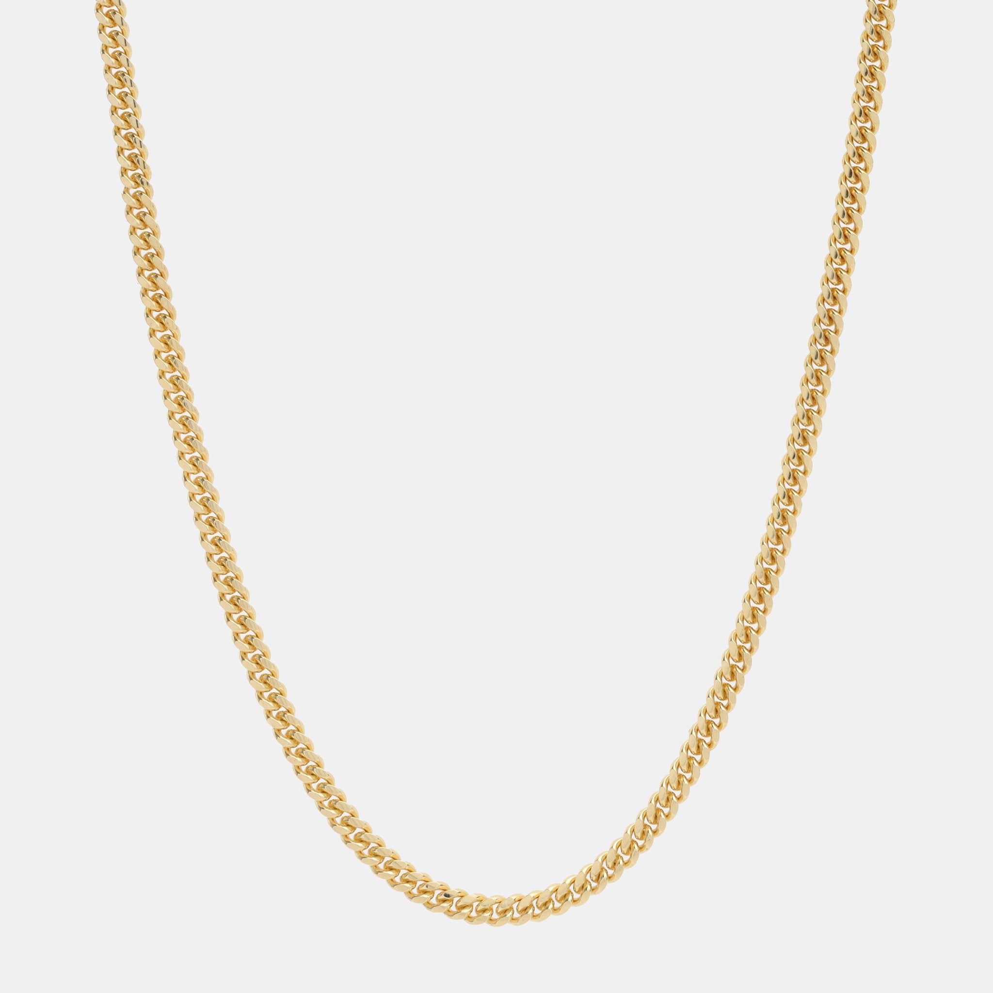 Cadena Cuban Link 4mm de oro sólido