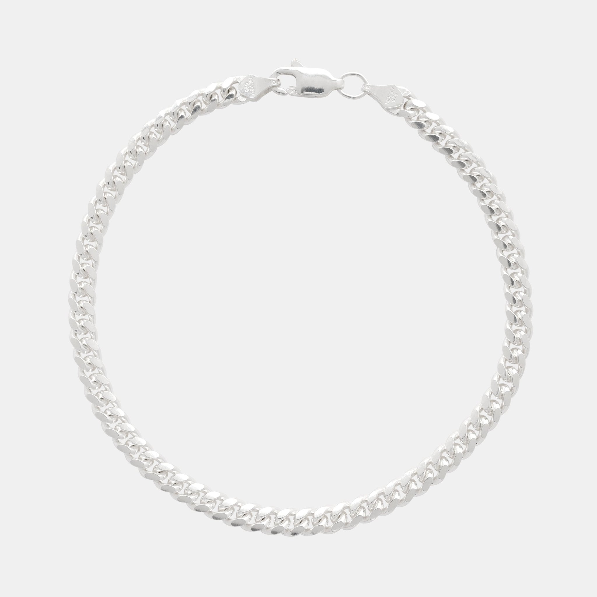 Cuban Link (Silver) 4mm Bracelet - Triangulum Workshop