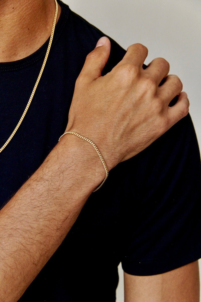 Cuban Link (Solid Gold) 3mm Bracelet - Triangulum Workshop