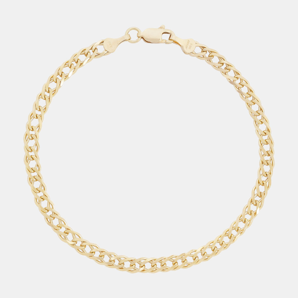 Doble Rombo 4mm (Solid Gold) Bracelet - Triangulum Workshop