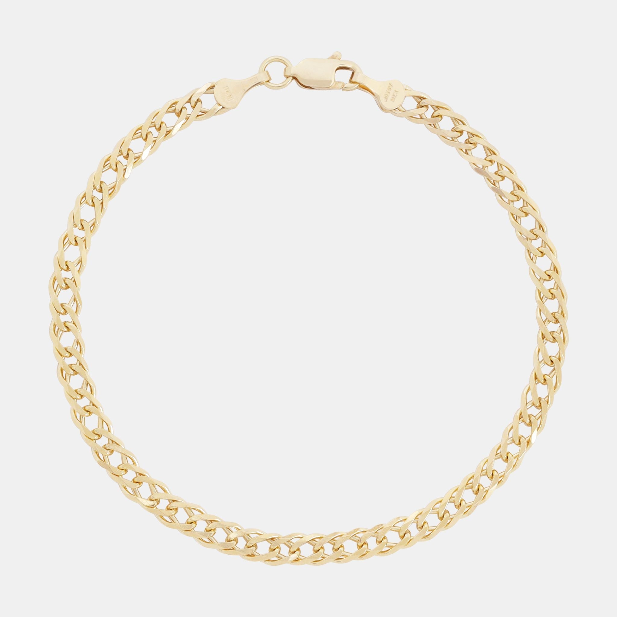 Doble Rombo 4mm (Solid Gold) Bracelet - Triangulum Workshop